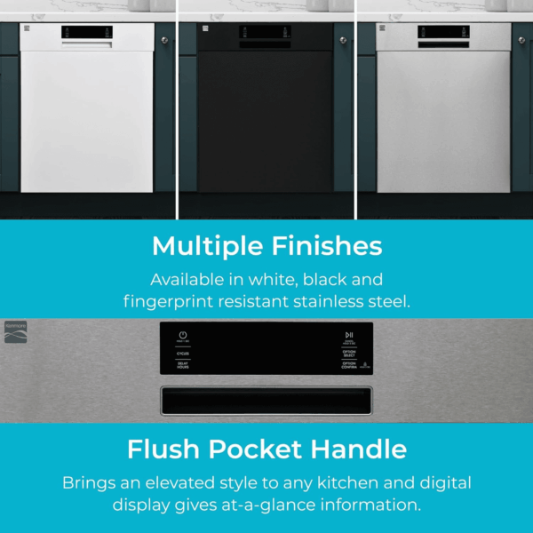 24" Built-In Stainless Steel Tub Dishwasher with Smartwash, Smart Dry, and Morespace Adjustable Rack, Energy Star Certified, Fingerprint Resistant Stainless Steel - Image 10