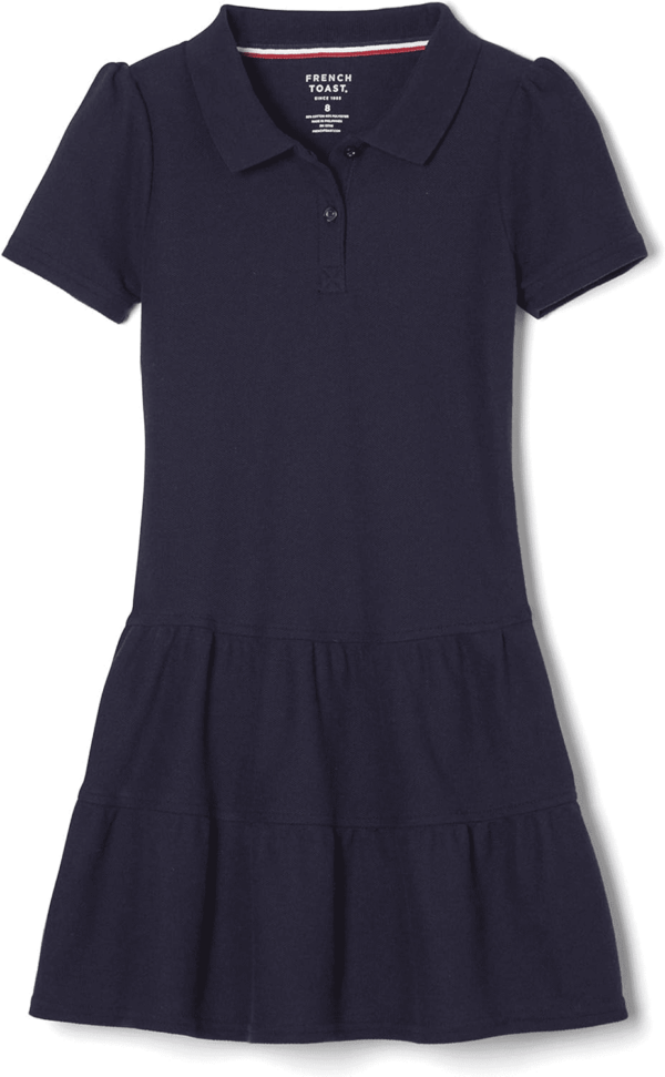 Girls' Ruffle Pique Polo Dress