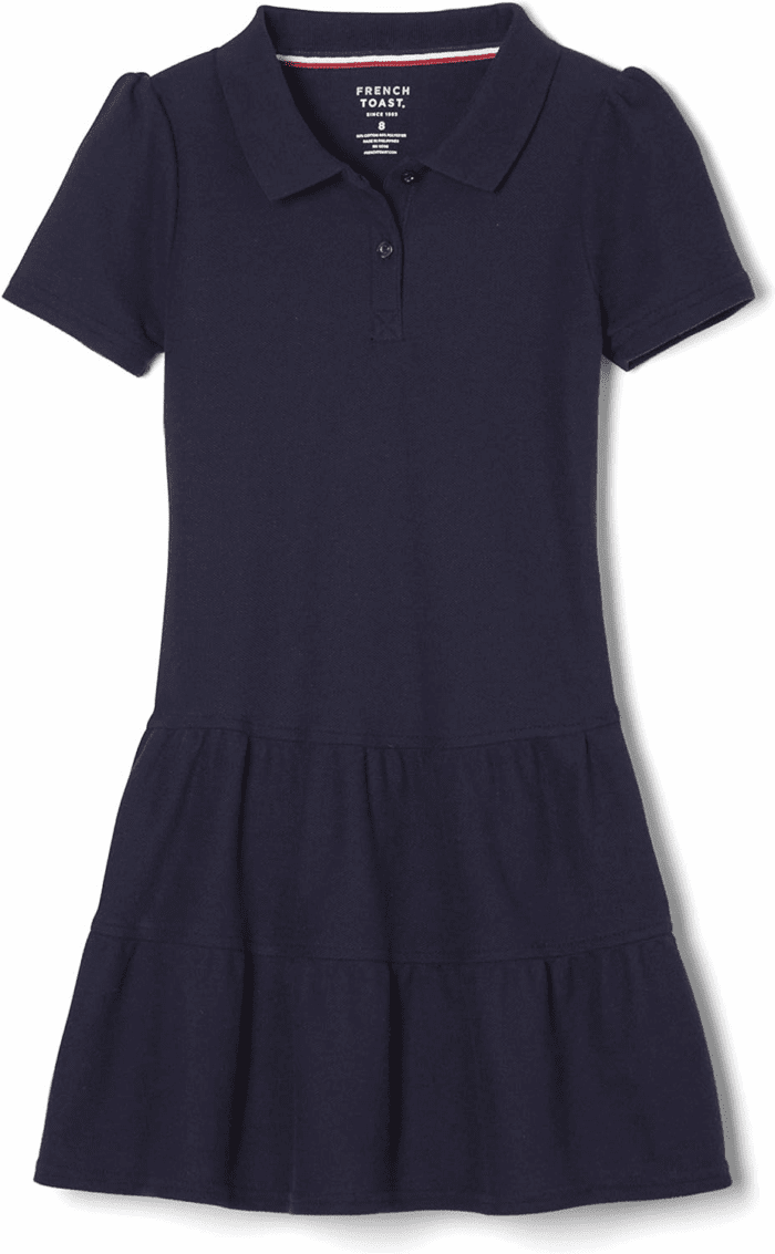 Girls' Ruffle Pique Polo Dress