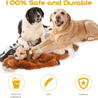 Dog Squeak Toys, No Stuffing Plush Dogs Chew Toy for Small Medium Large Breed Chewer Squeaky Pet Supplies Tough Durable Puppy Teething Chewing Interactive to Keep Them Busy Best Birthday Gift - Image 3