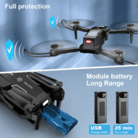 Drone with 1080P Camera - Foldable Remote Control Quadcopter with Voice Gesture Control, 3D Flip, One Key Start, Emergency Stop, 2 Batteries, Easier to Use, Toy for Kids Adults Beginners, Black - Image 6
