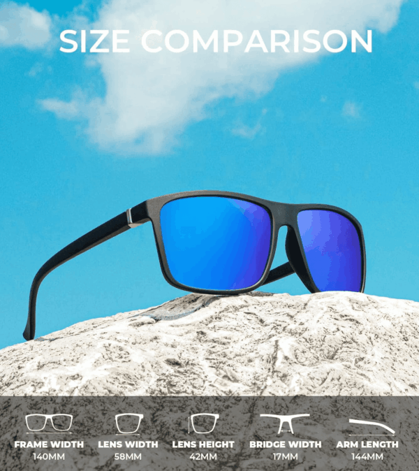 Polarized Sunglasses for Men and Women, Mens Sun Glasses with UV Protection for Driving Fishing Golf (3 Packs) - Image 3
