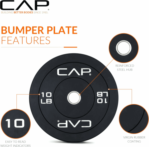 Rubber Olympic Bumper Plate | Multiple Options/Colors - Image 3