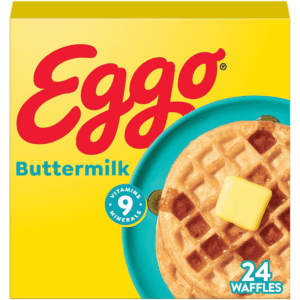 Frozen Waffles, Frozen Breakfast, Breakfast Food, Family Pack, Buttermilk, 29.6Oz Box (24 Waffles)