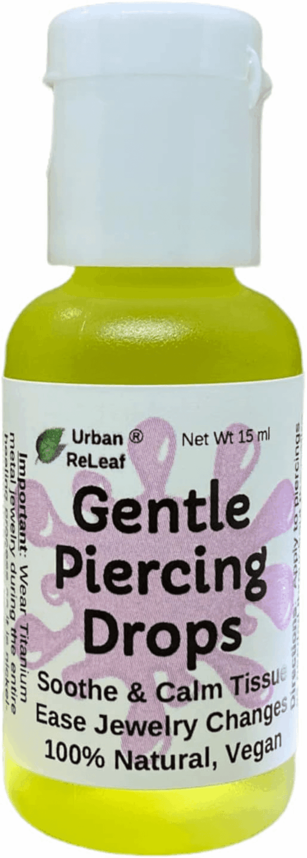 Gentle Piercing Drops ! Soothe & Calm Tissue, Ease Jewelry Changes, 100% Natural, Vegan. Perfect for Sensitive Skin. Effective Aftercare Oil for Ear & Body Piercings!