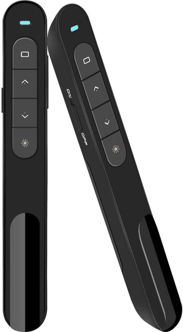 Wireless Presenter, Hyperlink Volume Control Presentation Clicker RF 2.4Ghz USB Powerpoint Clicker Presentation Remote Control Pointer Slide Advancer (Black) - Image 7