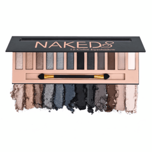 12 Colors Makeup Smoky Eyeshadow Palette Natural Nude Matte Shimmer Glitter Pigment Eye Shadow Pallete Set Black Eye Shadow Halloween Make up for Women (Color E Smokey)