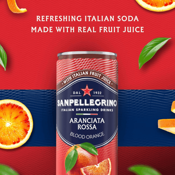 Sanpellegrino Italian Sparkling Drink Aranciata Rossa, Sparkling Orange and Blood Orange Beverage, 11.15 Fl Oz (Pack of 24) - Image 3