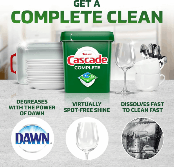 Complete Dishwasher Pods - Fresh Scent Actionpacs, Dishwasher Detergent, Dishwasher Soap, Detergent Pods, 78 Count - Image 2
