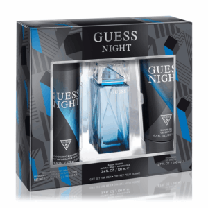 Night Men Eau De Toilette 3 Piece Gift Set - Cologne Spray 3.4 Fl. Oz., Deodorizing Body Spray 6.0 Oz., & Shower Gel 6.7 Fl. Oz.