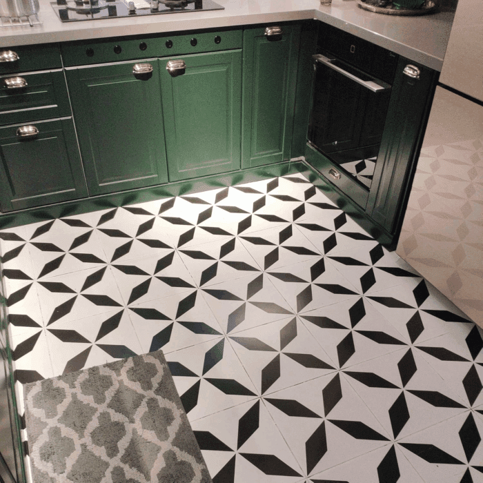 4Pcs Reusable Tile Stencils 12X12 Inch, Concrete Patterns, for Patio, Large Painting Floors, Wall Painting, Creamy-White, Stencils-4Lingxing - Image 2