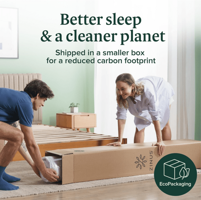 5 Inch Green Tea Memory Foam Mattress [New Version], Twin, Fiberglass Free, Medium Firm Feel, Zoned Pressure Relief, Certified Safe Foams & Fabric, Mattress in a Box - Image 4