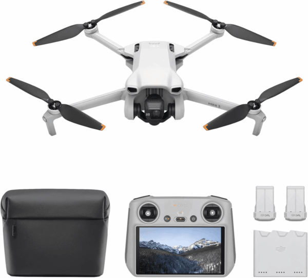 Mini 3 Fly More Combo ( RC), Drones with Camera for Adults 4K, 3 Batteries for 114-Min Flight Time, Vertical Shooting, 32800Ft (10Km) Video Transmission, Lightweight Mini Drone for Beginners