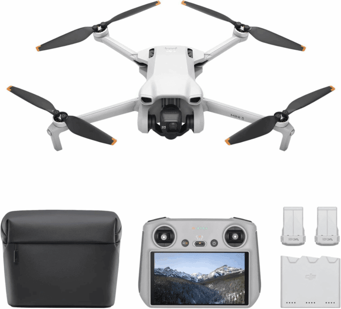 Mini 3 Fly More Combo ( RC), Drones with Camera for Adults 4K, 3 Batteries for 114-Min Flight Time, Vertical Shooting, 32800Ft (10Km) Video Transmission, Lightweight Mini Drone for Beginners