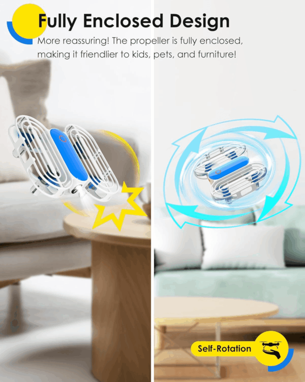 Drone for Kids, Drone with Altitude-Hold, 3D Flip, Circle Fly, Self-Rotation, Headless Mode, 3 Speed Modes, Palm Take-Off, One-Click Landing, Drone for Kids 14+, Beginners, Indoor - Image 8