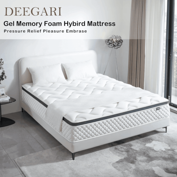 Twin Mattress,10 Inch Twin Size Mattress in a Box,Gel Memory Foam and Innerspring Hybrid Mattress with Individual Pocket Spring for Motion Isolation,Pressure Relief,Medium Firm Feel - Image 3