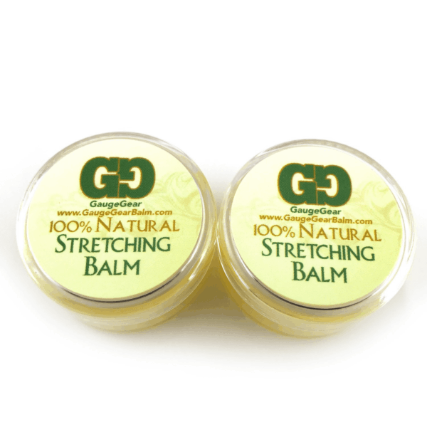 Twin Pack - Ear Stretching Balm | All Natural Natural Moisturizing Salve W/Jojoba | Stretched or Damaged Skin Care | Piercing Aftercare | Two 10 Ml Jars - Image 2
