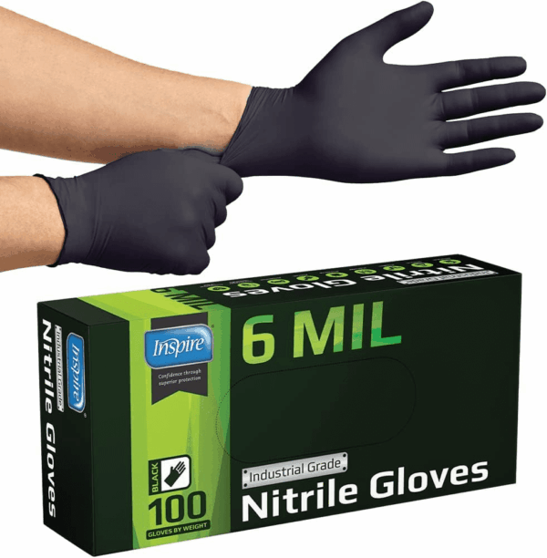 HEAVY DUTY 6Mil ORIGINAL Quality Stretch Nitrile Black Gloves Disposable Latex Free |Medical, Food, Mechanic Tattoo - Image 8