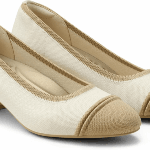 Julie Pro Women'S Chic Retro-Inspired round Toe 4.5Cm/ 1.77”High Heels Slip on Dress Chunky Pumps Ideal for Commuting, Socializing, Partyround-Toe Chunky Heels