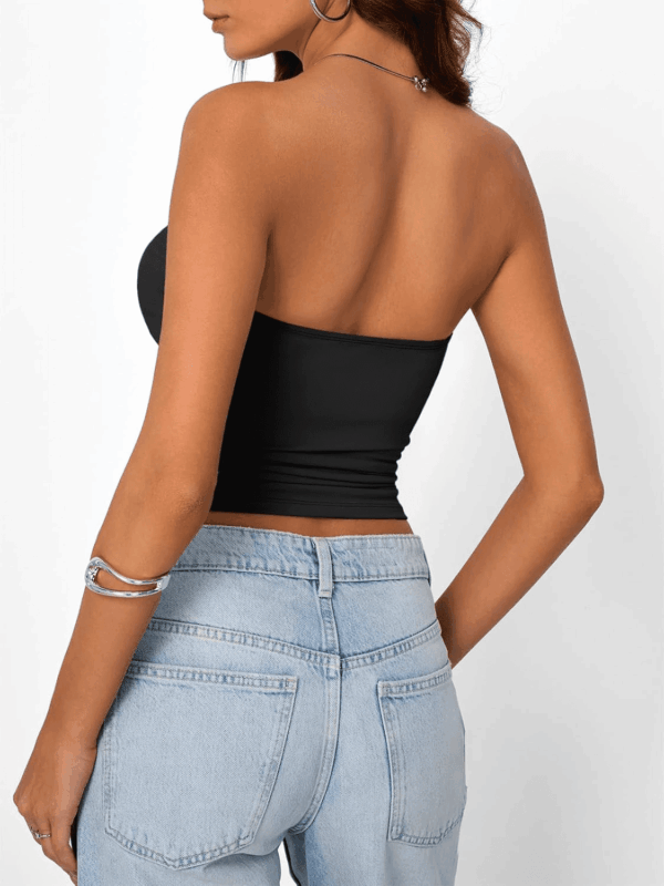 Womens Strapless Tube Tops Basic Backless Sleeveless Bandeau Going Out Crop Tops Cute 2025 Summer Clothes - Image 5