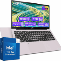 15.6-Fhd-Laptop Student-Laptop, 16GB RAM 1TB SSD, Intel Pentium Quad-Core N100 Processor (Up to 3.4Ghz) Backlit Keyboard Fingerprint Wifi 6 BT5.2 Business-Laptop, 2 Years Warranty Windows 11 Laptop