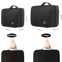 Electronics Organizer Travel Case, Water Resistant Cable Organizer Bag for Travel Essentials, Tech Gifts for Men, Storage Bag as Accessories for Phone, Cord, Tablet, Black - Image 2