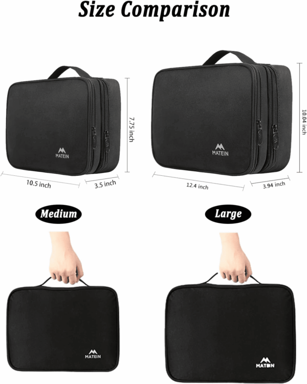 Electronics Organizer Travel Case, Water Resistant Cable Organizer Bag for Travel Essentials, Tech Gifts for Men, Storage Bag as Accessories for Phone, Cord, Tablet, Black - Image 2