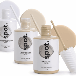 Touch Up-Paint, Matte Finish, for Cabinets, Walls, Windows, Doors, and Furniture, 3 Color Kit Matches 90% of Surfaces, Beige + White 3 Pack