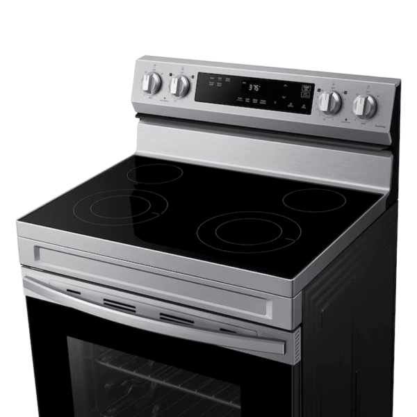 30-In Glass Top 4 Burners 6.3-Cu Ft Freestanding Electric Range ( Stainless Steel ) - Image 5