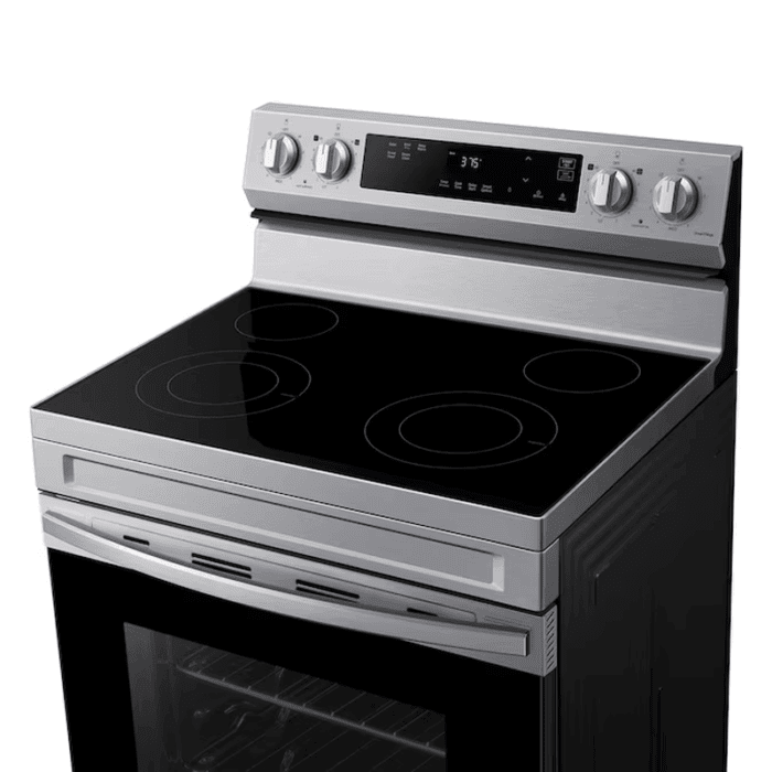 30-In Glass Top 4 Burners 6.3-Cu Ft Freestanding Electric Range ( Stainless Steel ) - Image 5
