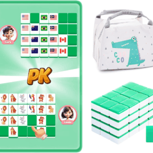 Seaside Escape Game Blocks Mahjong Sets with 49 Tiles 40Mm Pet and Flag Pattern.