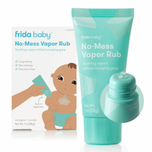 No-Mess Vapor Rub, Baby Vapor Rub for Chest, Neck, Back + Foot,Non-Staining, Petroleum-Free Hands-Free Applicator Tube, Soothing Eucalyptus & Lavender for Sleep