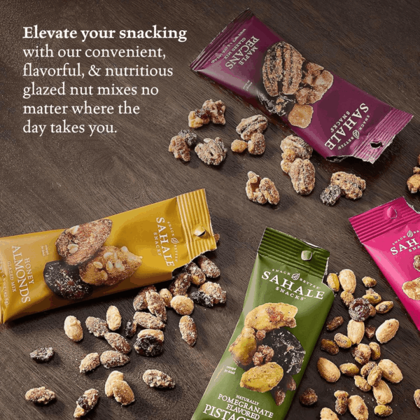 Glazed Mix Nut Blend Variety Pack, 1.5 Oz Grab & Go Bags (12 Total Packs) - Four Different Dry-Roasted Deluxe Mixed Nuts Blends Included - Non-Gmo Kosher & Certified Gluten-Free Snacks - Image 5