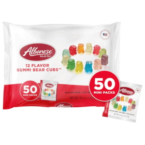 World'S Best Gummi Snack Packs, 12 Flavor Gummi Bear Cubs, 50 - 0.5Oz Mini Packs of Candy, Individual Soft & Chewy Candy Snacks