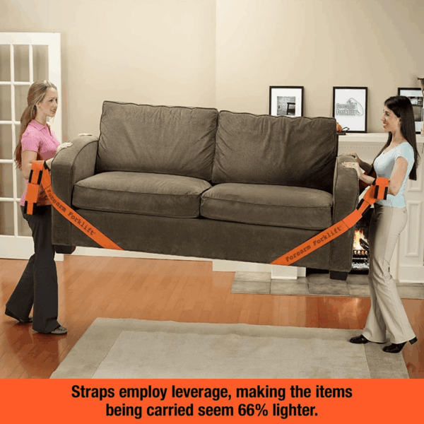 2-Person Lifting and Moving Straps - Lift, Move and Carry Furniture, Appliances, Mattresses or Any Item up to 800 Lbs. Safely and Easily like a Pro, Firehouse Red Special Edition - Image 3