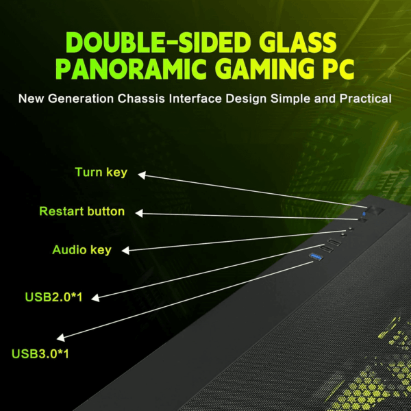 Gaming PC Desktop,Prebuilt Gaming Computer With,Amd Ryzen 7 5700X 3.4Ghz,Rtx4060 8GB GDDR6,32GB DDR4 RAM 3200Mhz,1Tb NVME SSD,ARGB Cooling Fan,Supply Wifi Support - Image 6