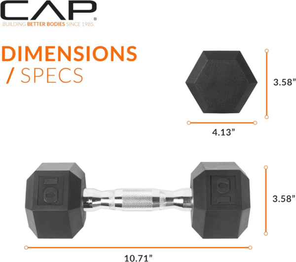Coated Hex Dumbbell Weight | Multiple Options - Image 4