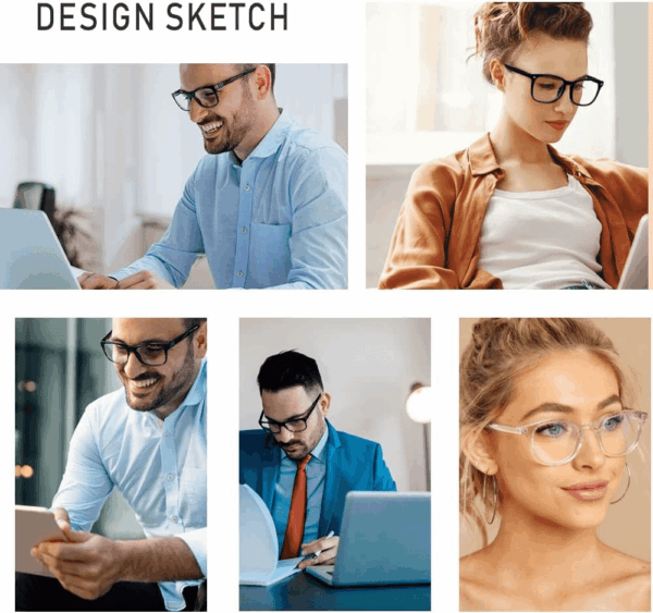 2 Pack Blue Light Glasses for Women and Men - Computer Glasses - Image 6