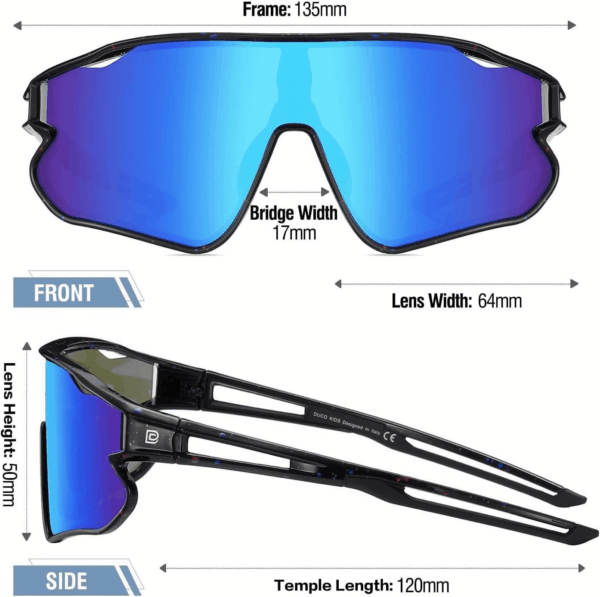 Kids Sunglasses Youth Baseball Sun Glasses Lightweight TR90 Frame UV400 Sports Cycling Shades for Boys Girls DK268 - Image 3