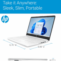 HP 14" Ultra Light Laptop for Student & Home (Intel Quad-Core N4120, 4GB RAM, 128GB(64GB + 64GB SD), 1-Year Office 365) 11-Hr Long Battery Life, Webcam, Wifi, Win 11 Home in S Mode - Snow White - Image 7