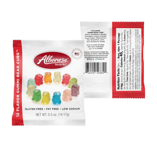 World'S Best Gummi Snack Packs, 12 Flavor Gummi Bear Cubs, 50 - 0.5Oz Mini Packs of Candy, Individual Soft & Chewy Candy Snacks - Image 3