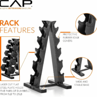 Dumbbell Set with Rack | Multiple Options in 150Lbs and 210Lbs - Image 4