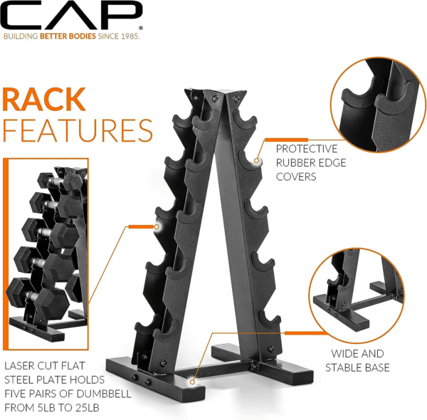 Dumbbell Set with Rack | Multiple Options in 150Lbs and 210Lbs - Image 4