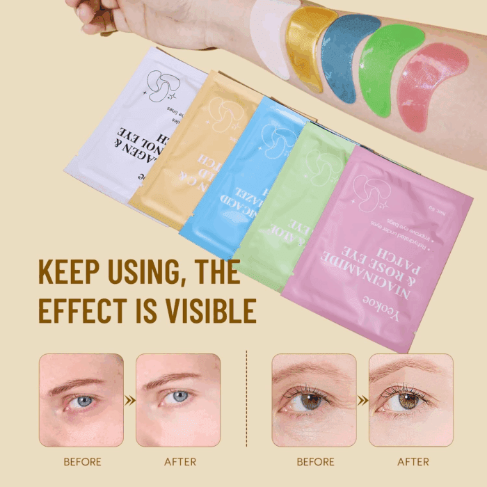 Under Eye Patches for Dark Circles,Eye Mask for Puffy Eyes with Collagen,Retinol,Vitmin C,Hyaluronic Acid and Niacinamide Face Masks Skincare Spa Gifts for Woman 20Pairs - Image 4