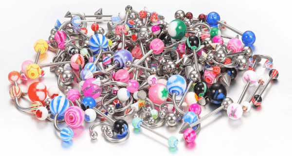 142Pcs - 185Pcs Body Piercing Jewelry for All Piercings, Tongue Nipple Rings Eyebrow Lip Belly Button Barbell Nose Piercing Tragus Navel Body Jewelry for Women Piercings 14G-18G - Image 3