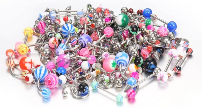 142Pcs - 185Pcs Body Piercing Jewelry for All Piercings, Tongue Nipple Rings Eyebrow Lip Belly Button Barbell Nose Piercing Tragus Navel Body Jewelry for Women Piercings 14G-18G - Image 3