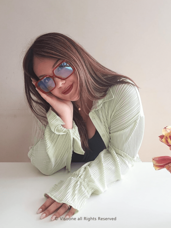 Oversized TR90 Blue Light Blocking Glasses Fashion Accessories Non Prescription for Women Harvard - Image 3