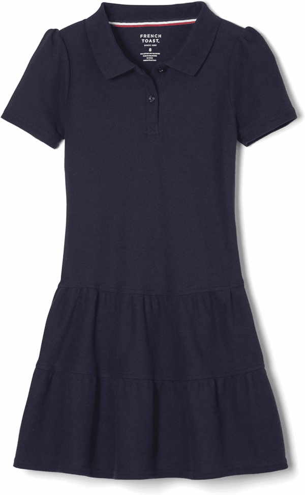 Girls' Ruffle Pique Polo Dress - Image 3