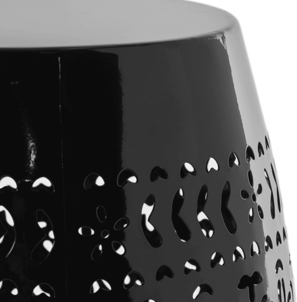 Ruby Outdoor 12" Iron Side Table, Black - Image 9