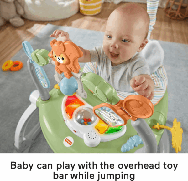 Baby Bouncer Spacesaver Jumperoo Activity Center with Lights Sounds and Folding Frame, Sweet Snugapuppy - Image 4